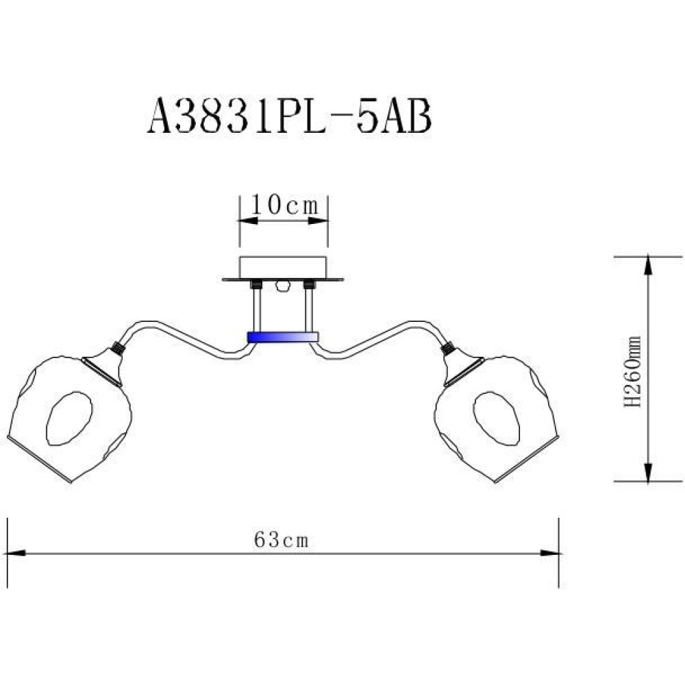 Потолочная люстра Monica A3831PL-5AB