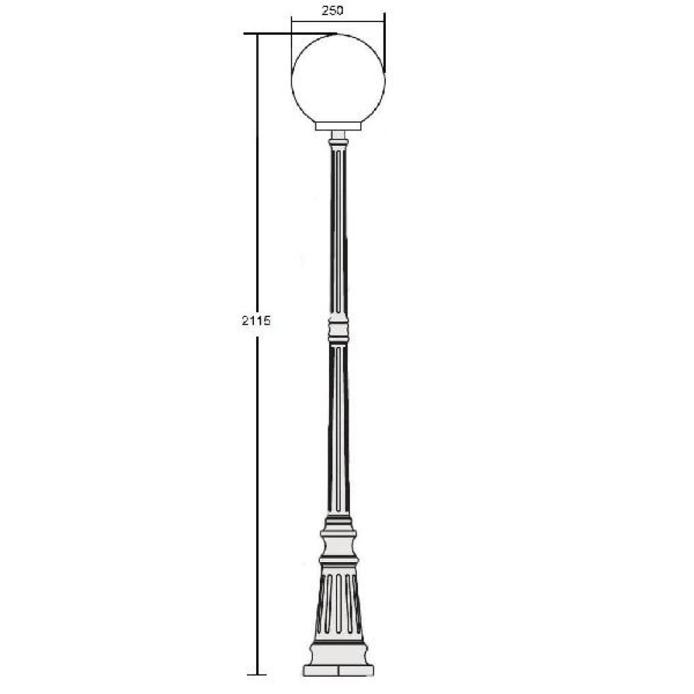 Наземный фонарь  88209S Bl