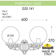 Настенный фонарь уличный GLOBE 250 G25.141.000.VXF1R